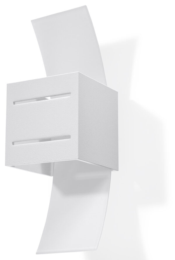 Kinkiet LORETO - Biały - Lampa Ścienna Aluminiowa Kostka Sollux